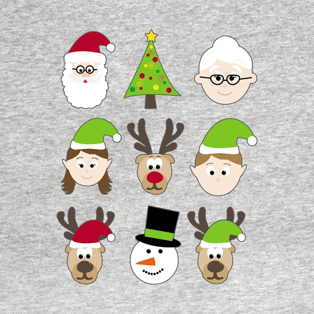 North Pole Christmas Friends Faces by 4Craig